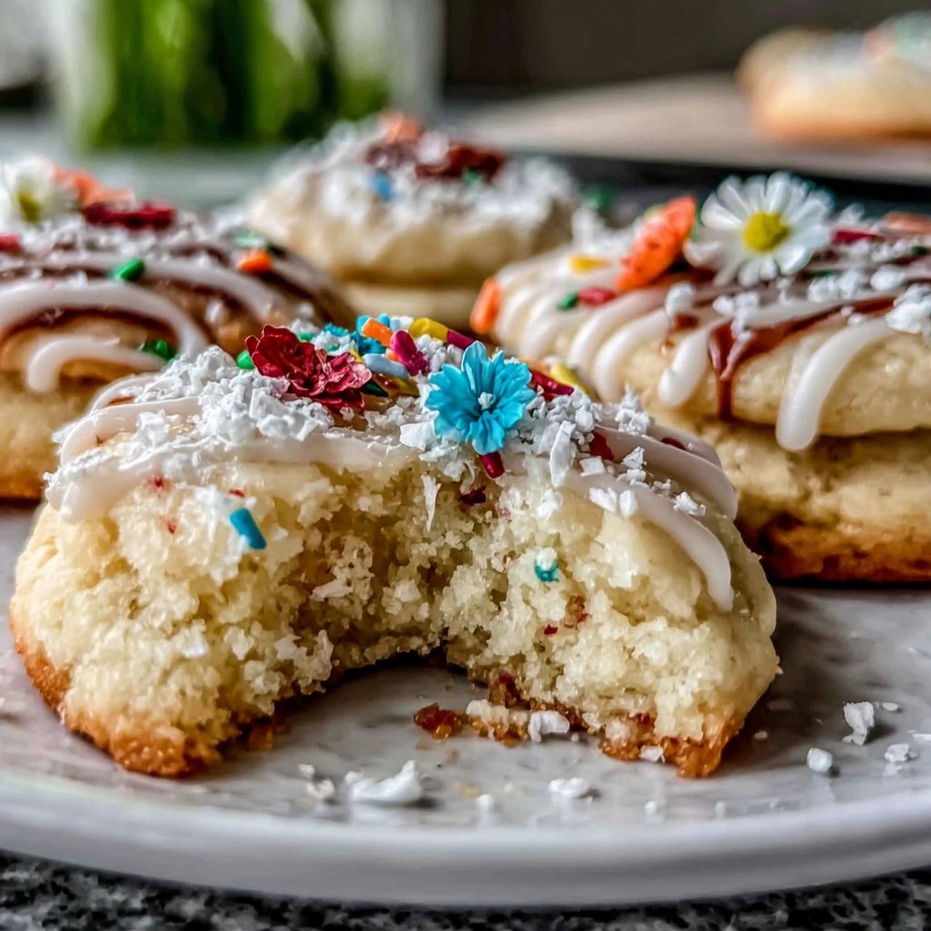 Spring Sugar Cookies With Lemon Glaze
