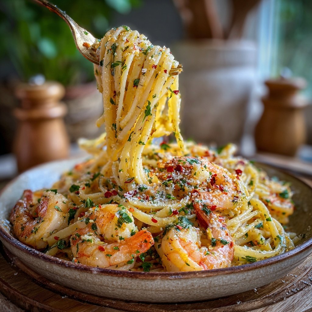 Shrimp Lemon Butter Pasta