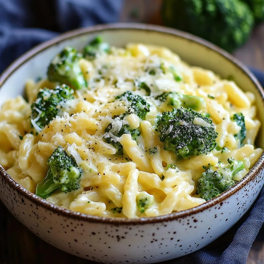 One Pot Broccoli Cheese Orzo