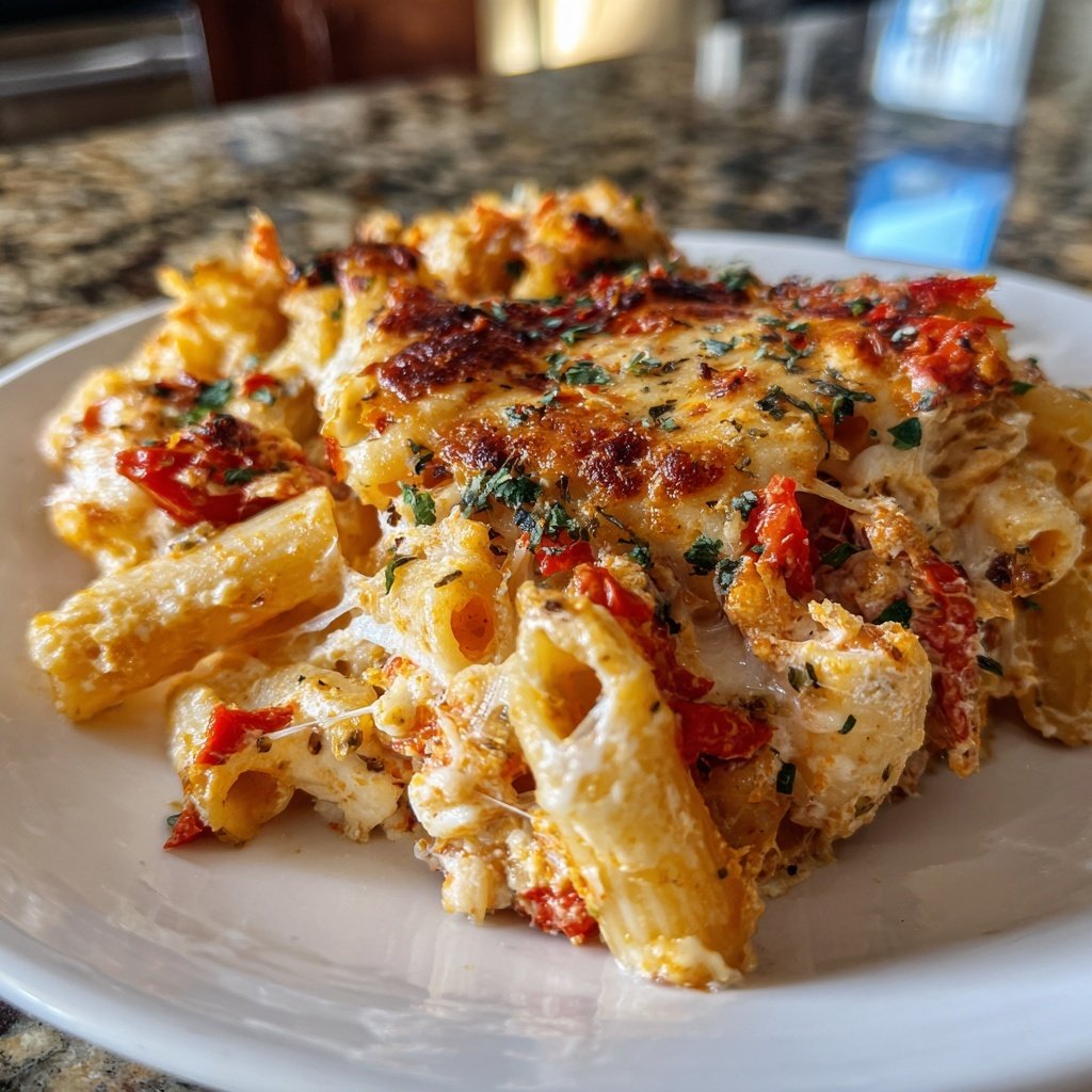Roasted Red Pepper Pasta Bake