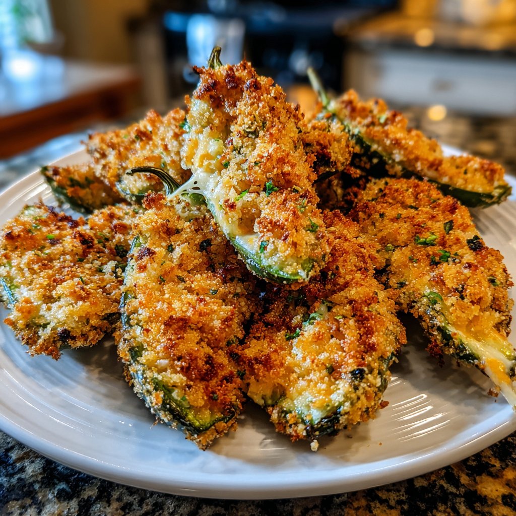 Jalapeno Poppers with Savory Crumb Topping