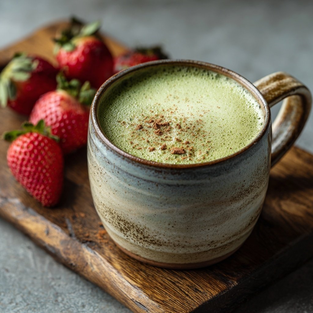 Warm Strawberry Cinnamon Matcha