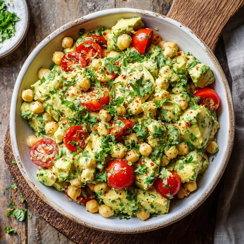 Healthy & Light Avocado Chickpea Salad