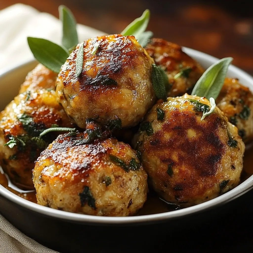 Apple and Sage Turkey Meatballs