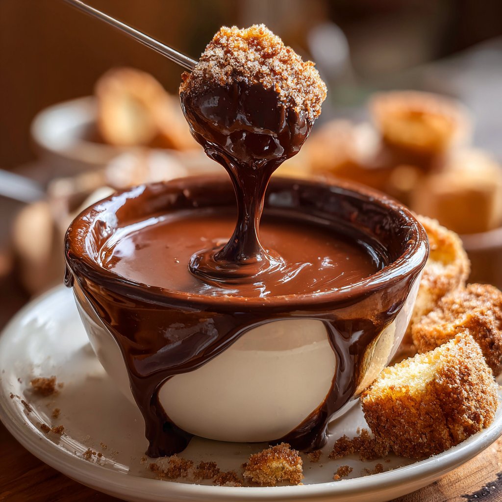 Fondue with Caramel Chocolate