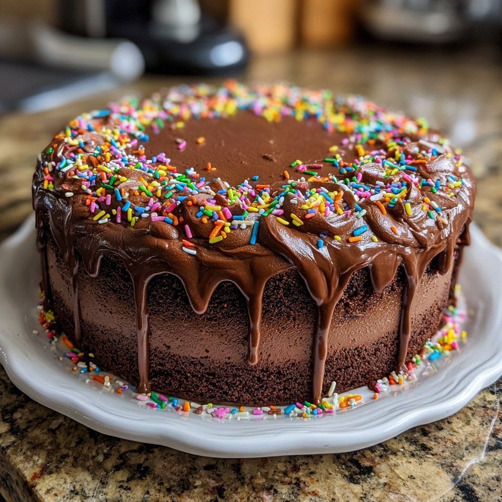 Chocolate Buttercream Birthday Cake